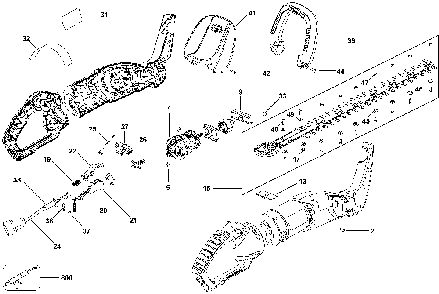 Page A Diagram and Parts List for HH2455 Type 3 Black and Decker Hedge Trimmer